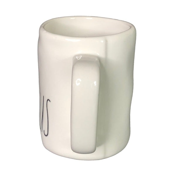 Rae Dunn “Be Curious” Ceramic Mug | White with Black Text | Farmhouse Decor